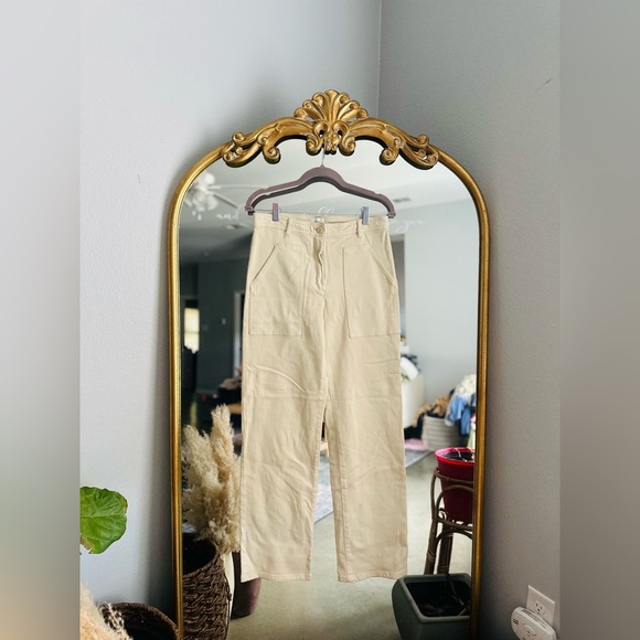 Aritzia Wilfred cream wide leg pants size 6 - Picture 1 of 1
